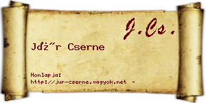 Jür Cserne névjegykártya